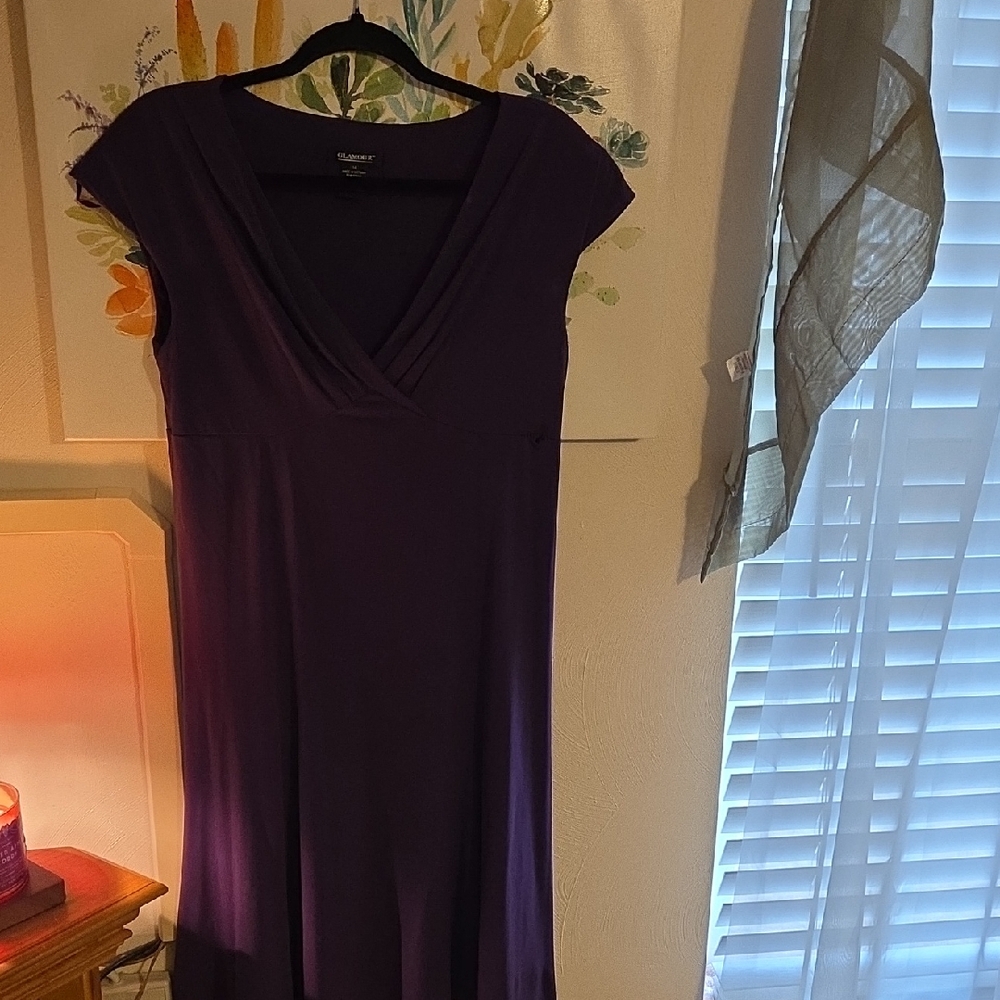 Glamour Deep Purple Maxi Dress